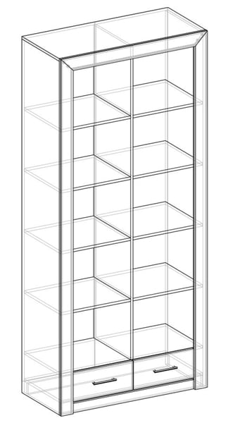 Шкаф открытый с ящиками Мартина фото 2
